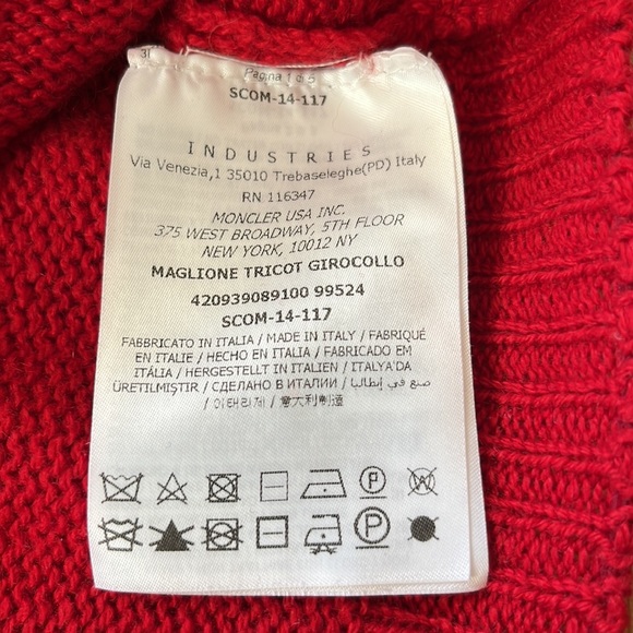 Moncler red cashmere sweater - Picture 7 of 14